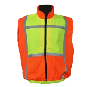 Lime & Orange Reflective Jacket sleeveless